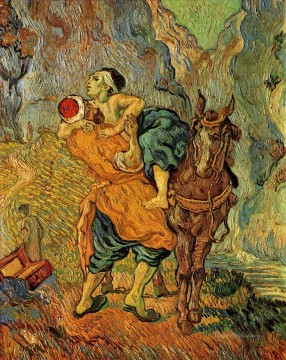 Vincent Van Gogh Painting - El buen samaritano según Delacroix Vincent van Gogh